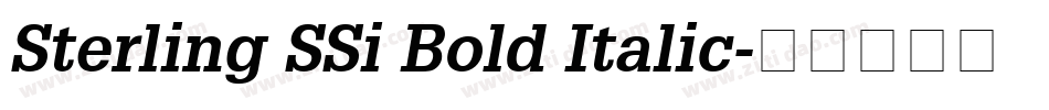 Sterling SSi Bold Italic字体转换